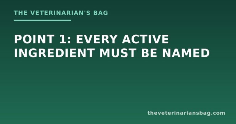 Point 1: Every Active Ingredient Must Be Named