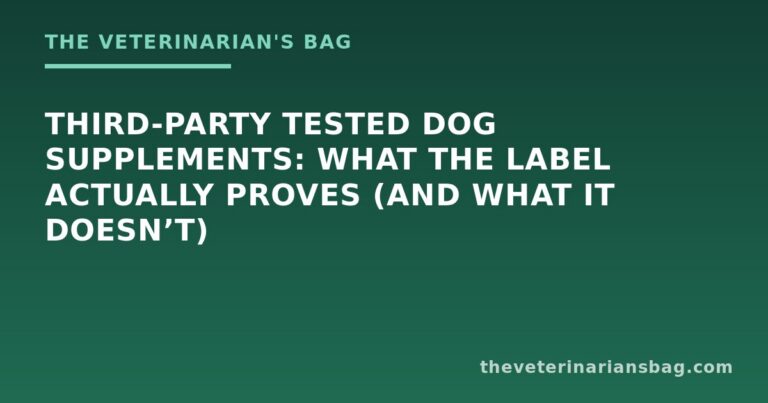 Third-Party Tested Dog Supplements: What the Label Actually Proves (and What It Doesn’t)